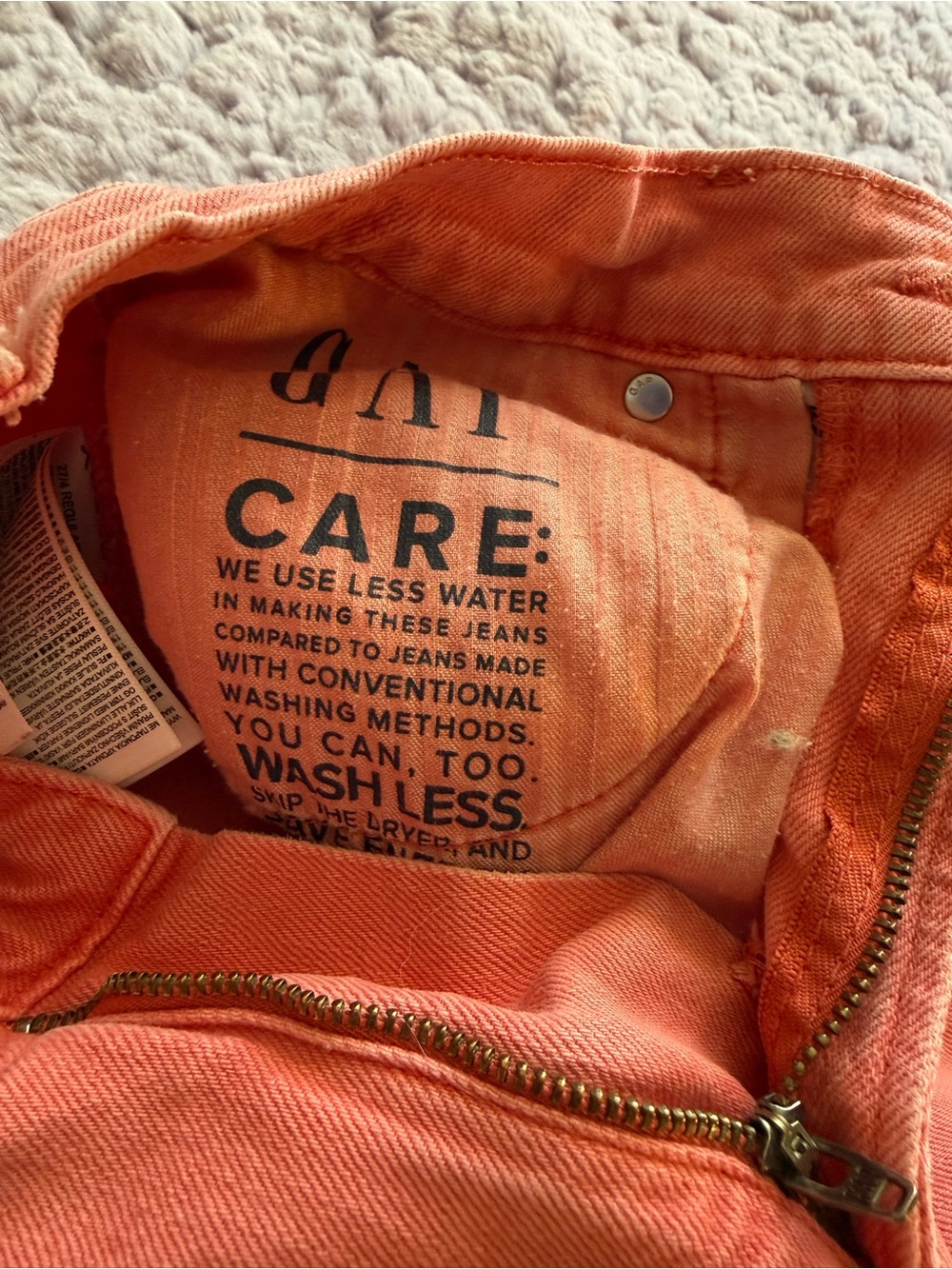 GAP | Wide-Leg Raw Hem Pants | Light Red | 27 - Picture 5 of 8